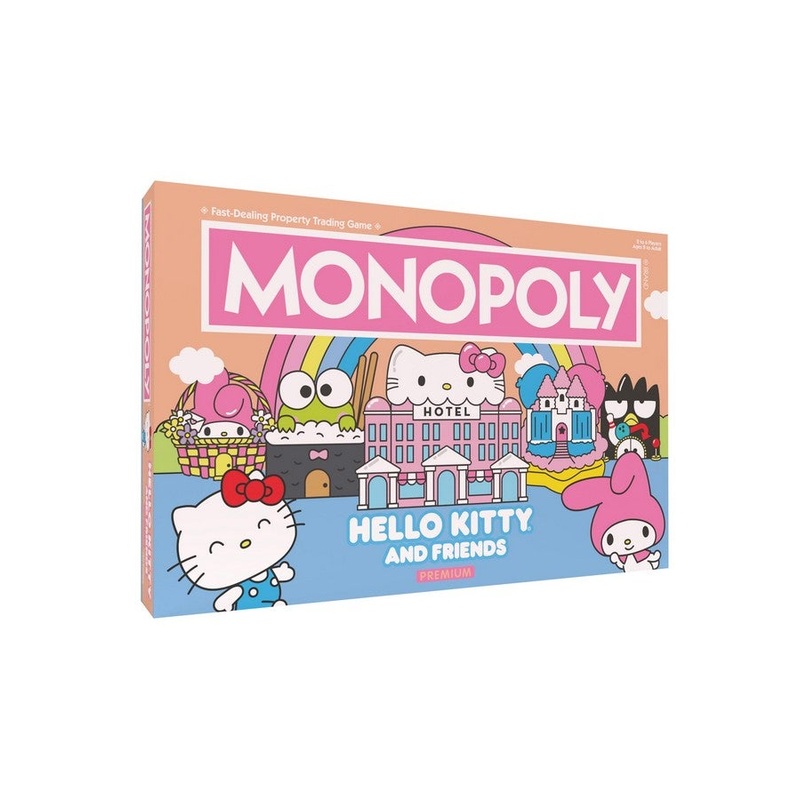 Monopoly: Hello Kitty and Friends Premium | Officially-Licensed Hello Kitty Merchandise | Collectible Upgraded Rose Gold Finish on Tokens, Board and Box