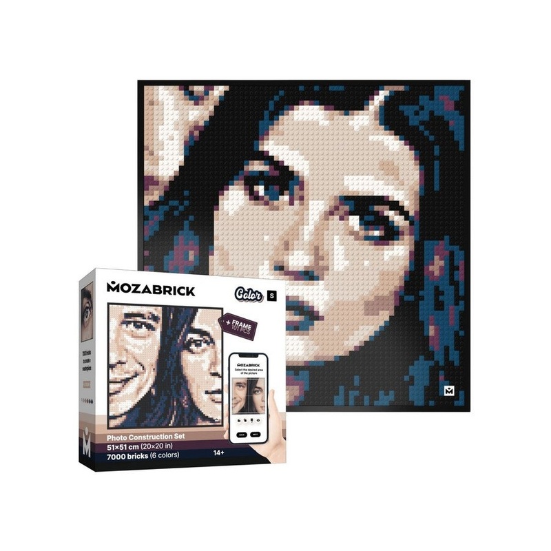 MOZABRICK Photo Construction Set Model Color S (20 inch x 20 inch) - Transform Any Picture into a Mosaic Wall Art Using Our Constructor and Web App.