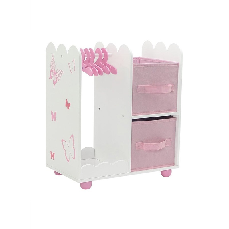 Open Wardrobe Doll Closet With Hanger