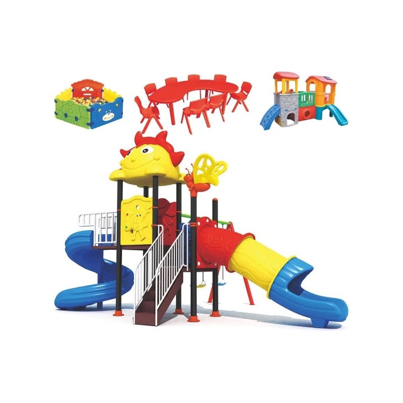 RBW TOYS Outdoor Games Set for Kids, Playset include Swing, Slide and More. Play-Ground Toys Area Size 670x520x360cm