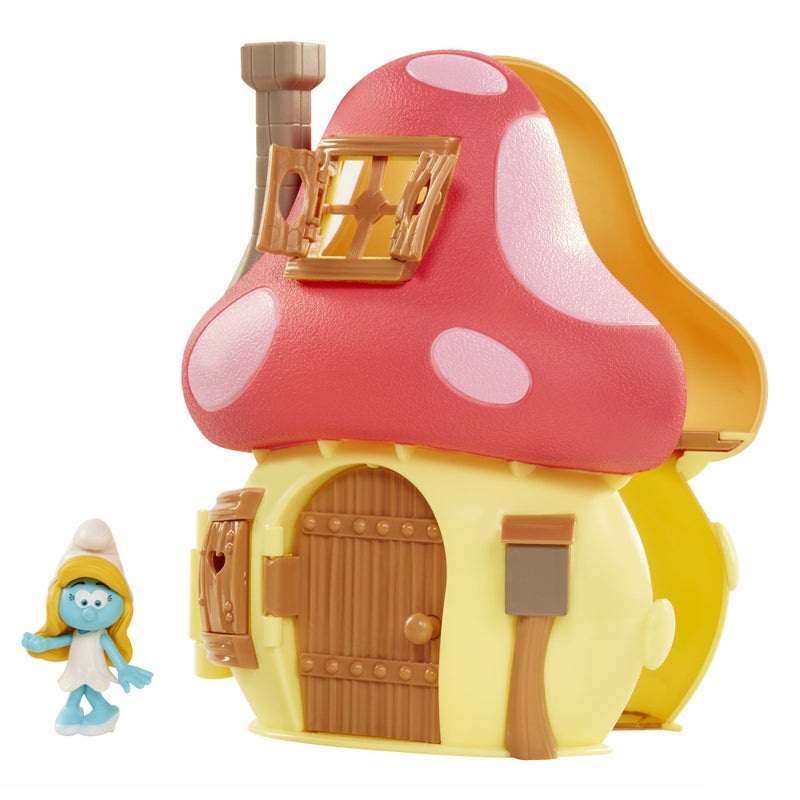 Smurfs The Lost Village Movie Mushroom House Playset with Smurfette Figure
