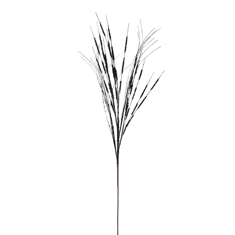 Glitter Wispy Pine Tree Spray, 100 cm Black 3 pcs