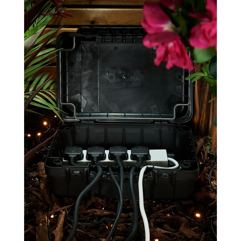 Weatherproof Outdoor Electrical Box Black